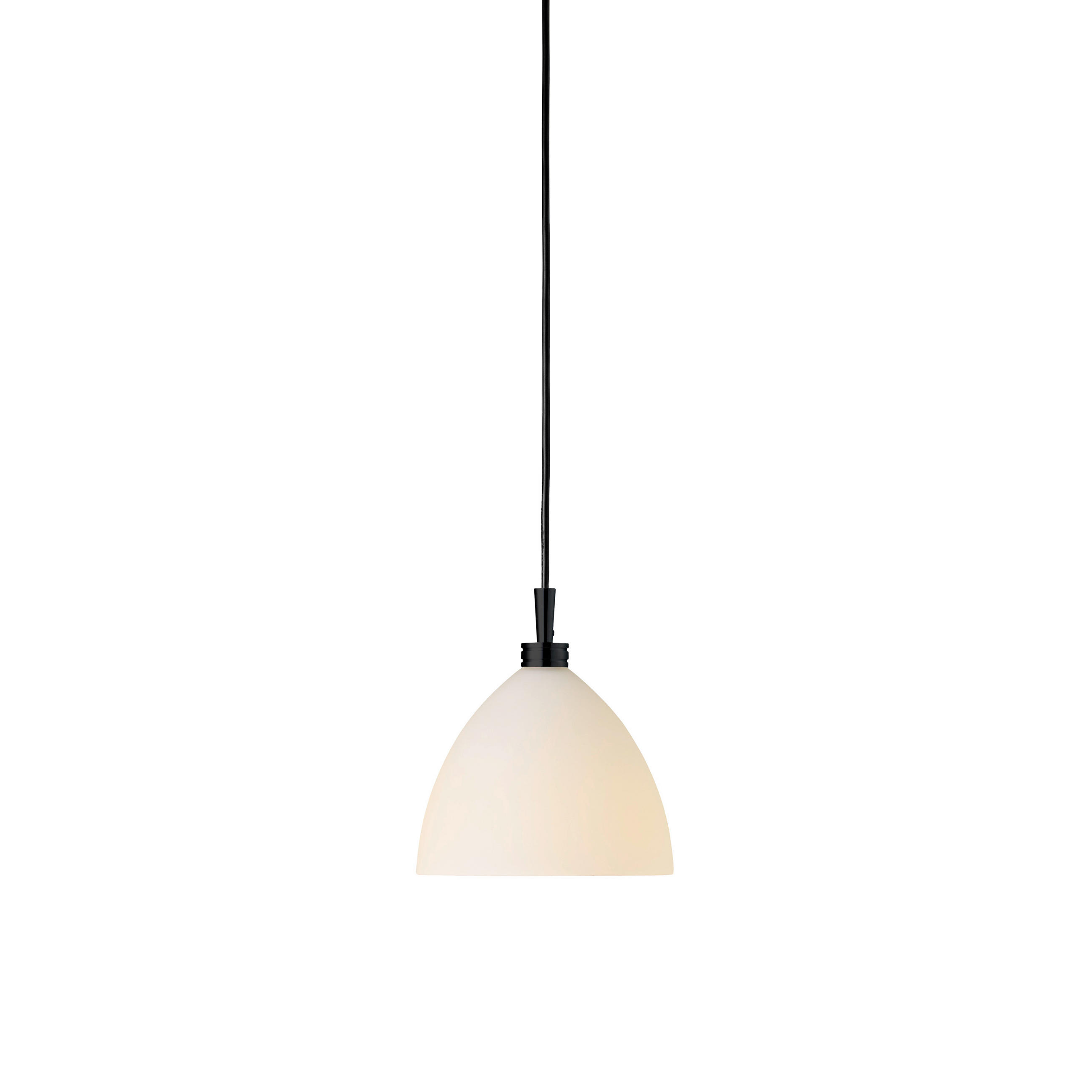 HÄNGELEUCHTE Mega Dove 16/15 cm   - Opal/Schwarz, Basics, Glas/Metall (16/15cm) - Belid