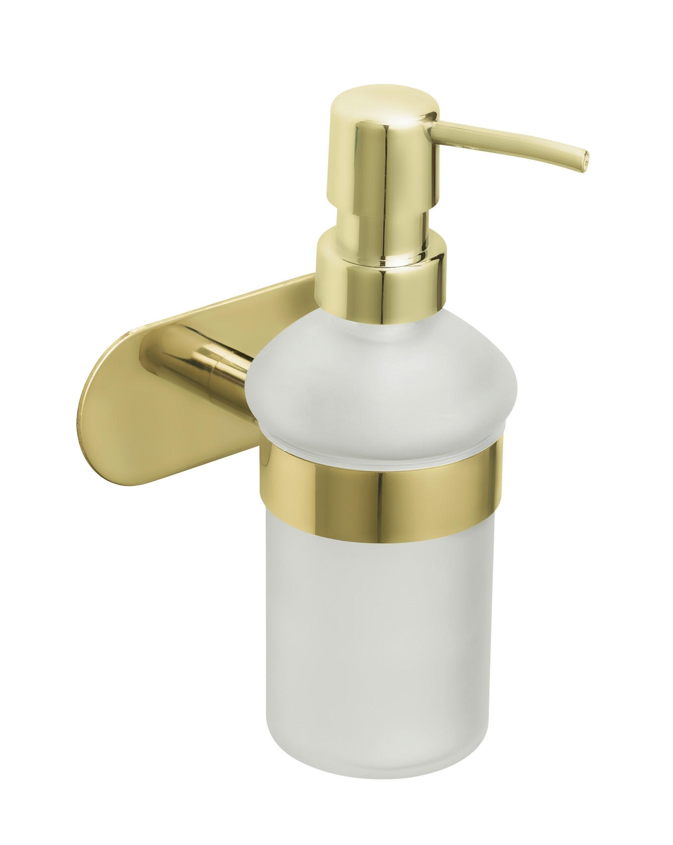 SEIFENSPENDER OREA  - Goldfarben/Weiß, KONVENTIONELL, Glas/Kunststoff (10/16,5/10,5cm) - Wenko