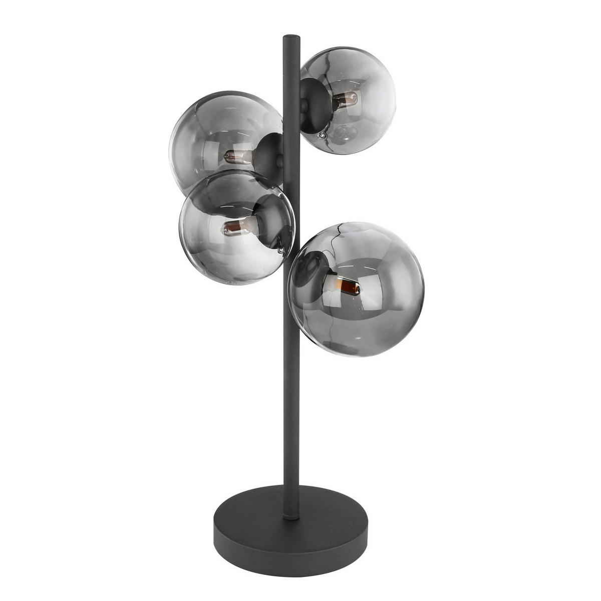STOLNÁ LED LAMPA, 23,7/19,3/48 cm - čierna, Design, kov/sklo (23,7/19,3/48cm) - Globo