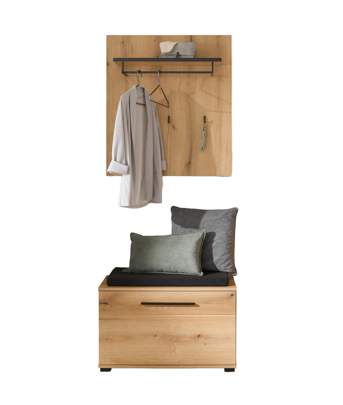 GARDEROBE 3-teilig  in 80/200/39 cm  - Eichefarben, MODERN, Holzwerkstoff (80/200/39cm) - MID.YOU