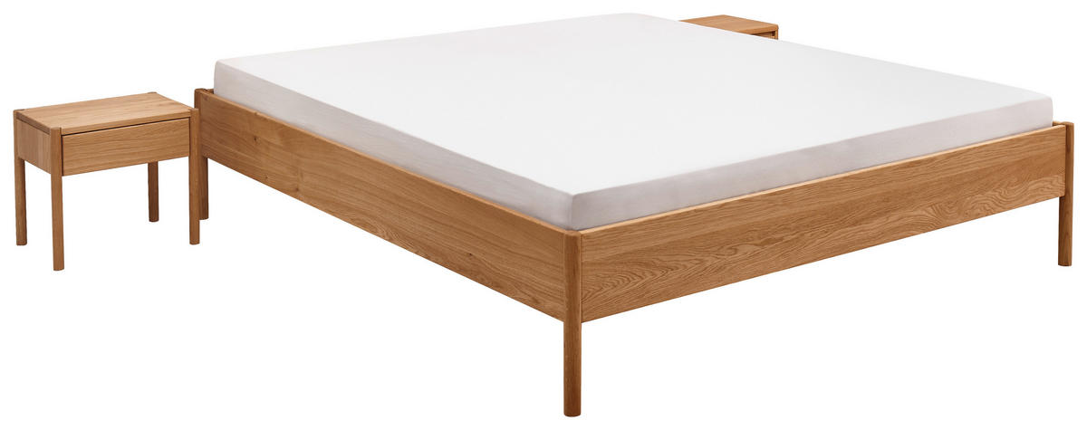 BETT 140/200 cm,  in Wildeiche  - Wildeiche, KONVENTIONELL, Holz (140/200cm) - Linea Natura