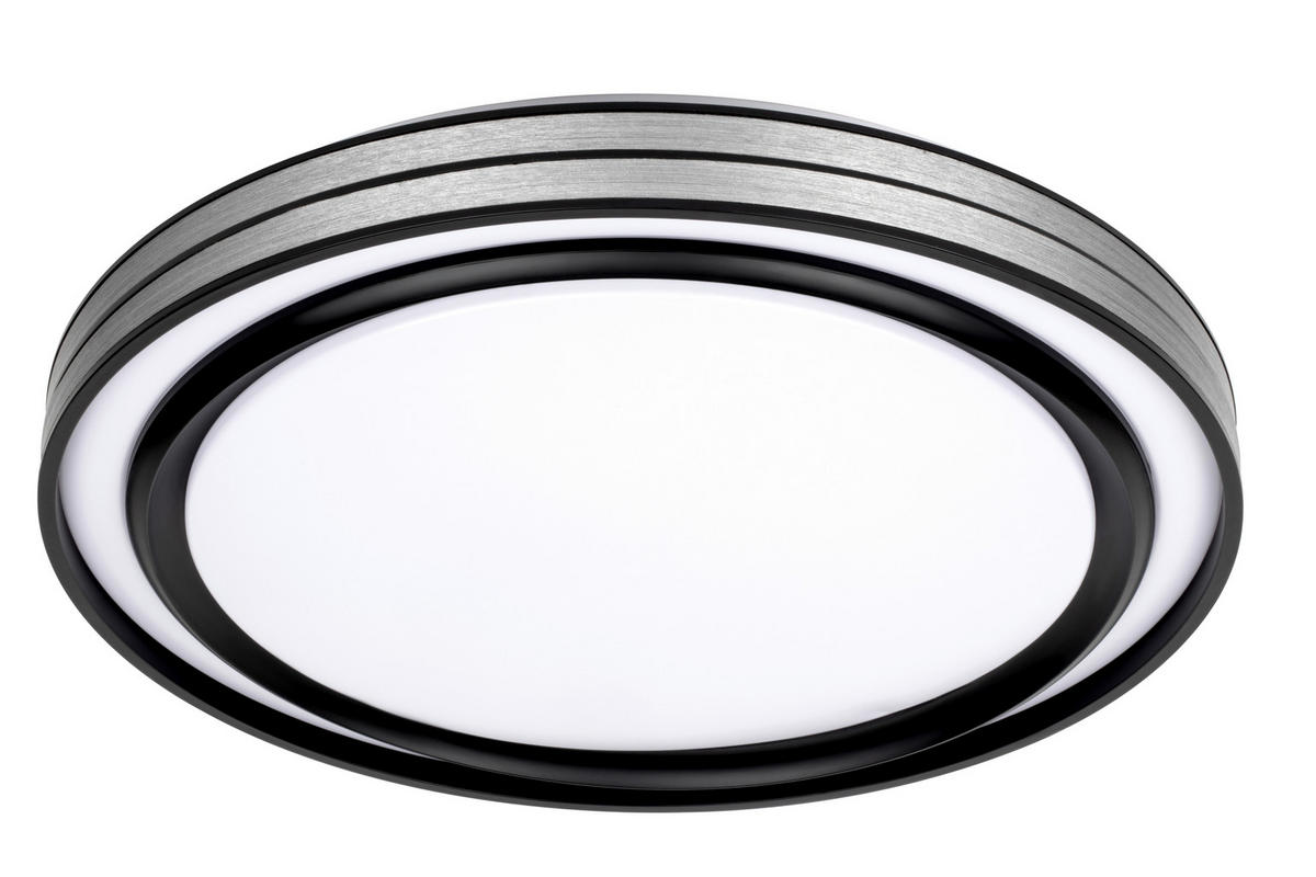 LED PLAFONJERA - bela/crna, Osnovno, metal/plastika (49/7,5cm) - Novel