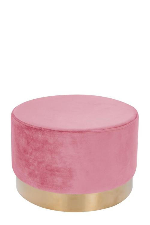 PALL i trä, textil, trämaterial gammelrosa  - guldfärgad/gammelrosa, Basics, trämaterial/trä (55/43cm) - Kayoom