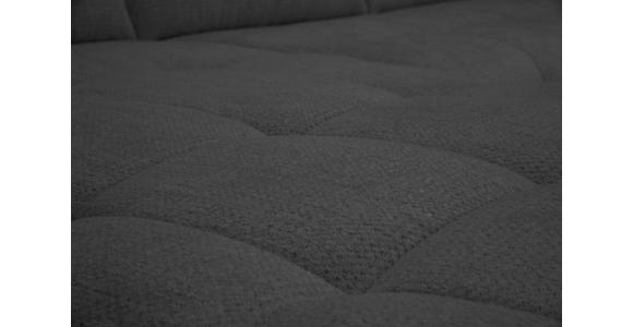 ECKSOFA Anthrazit Chenille Armlehnenkissen, Rücken echt, Sitztiefenverstellung  - Anthrazit/Schwarz, KONVENTIONELL, Textil/Metall (215/313cm) - Hom`in