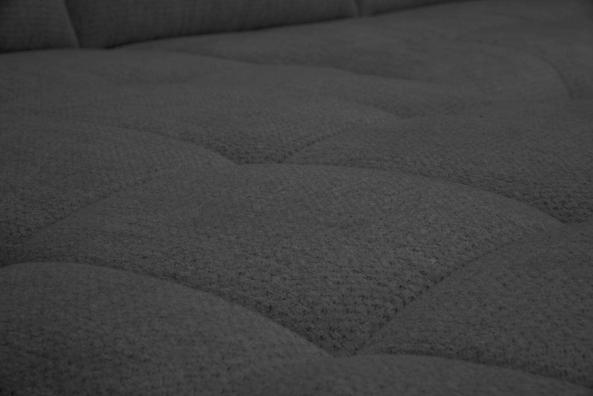 ECKSOFA Anthrazit Chenille Armlehnenkissen, Rücken echt, Sitztiefenverstellung  - Anthrazit/Schwarz, KONVENTIONELL, Textil/Metall (215/313cm) - Hom`in