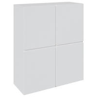 HIGHBOARD , 99,4/119,4/39,8 cm,  - Silberfarben/Weiß, Design, Holzwerkstoff/Kunststoff (99,4/119,4/39,8cm) - Xora