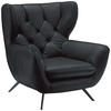 CHESTERFIELD-SESSEL - Schwarz, Design, Textil/Metall (100/106/95cm) - Pure Home Lifestyle