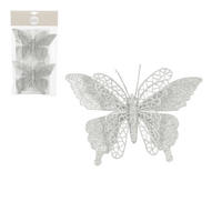 KOPČA DEKORATIVNA - srebrne boje, Basics, plastika (11/16cm) - X-Mas
