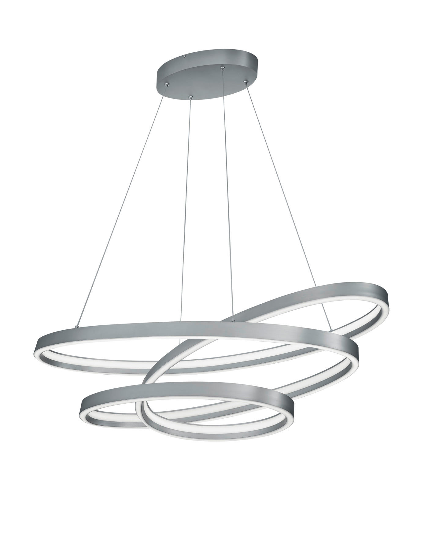 LED-HÄNGELEUCHTE 115/50/150 cm  - Nickelfarben, Design, Metall (115/50/150cm) - Cinque