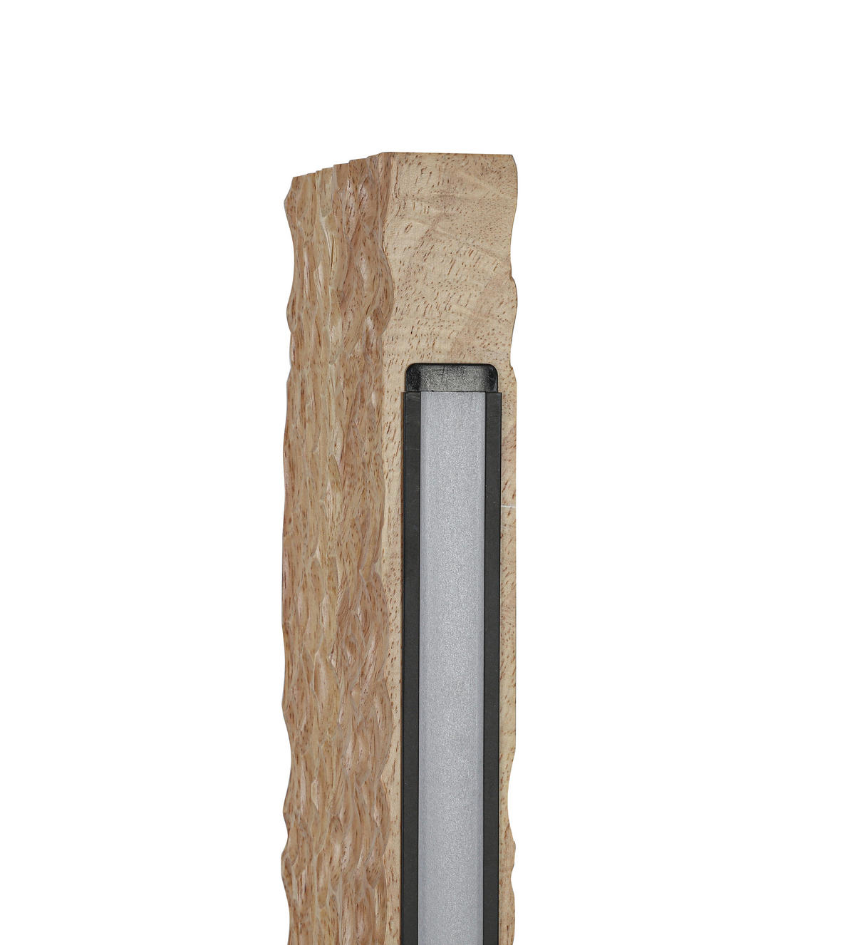 STEHLEUCHTE 18/120/25 cm  - Schwarz/Naturfarben, Trend, Holz/Kunststoff (18/120/25cm) - Collett's Monde