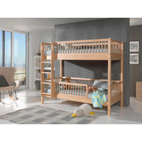 ETAGENBETT 90/200 cm,  in Buchefarben, Absturzsicherung, Leiter, Rollroste  - Buchefarben/Naturfarben, MODERN, Holz (90/200cm) - Vipack