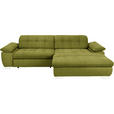 ECKSOFA  in Mikrofaser Hellgrün  265/180 cm  - Chromfarben/Hellgrün, Design, Textil/Metall (265/180cm) - Carryhome