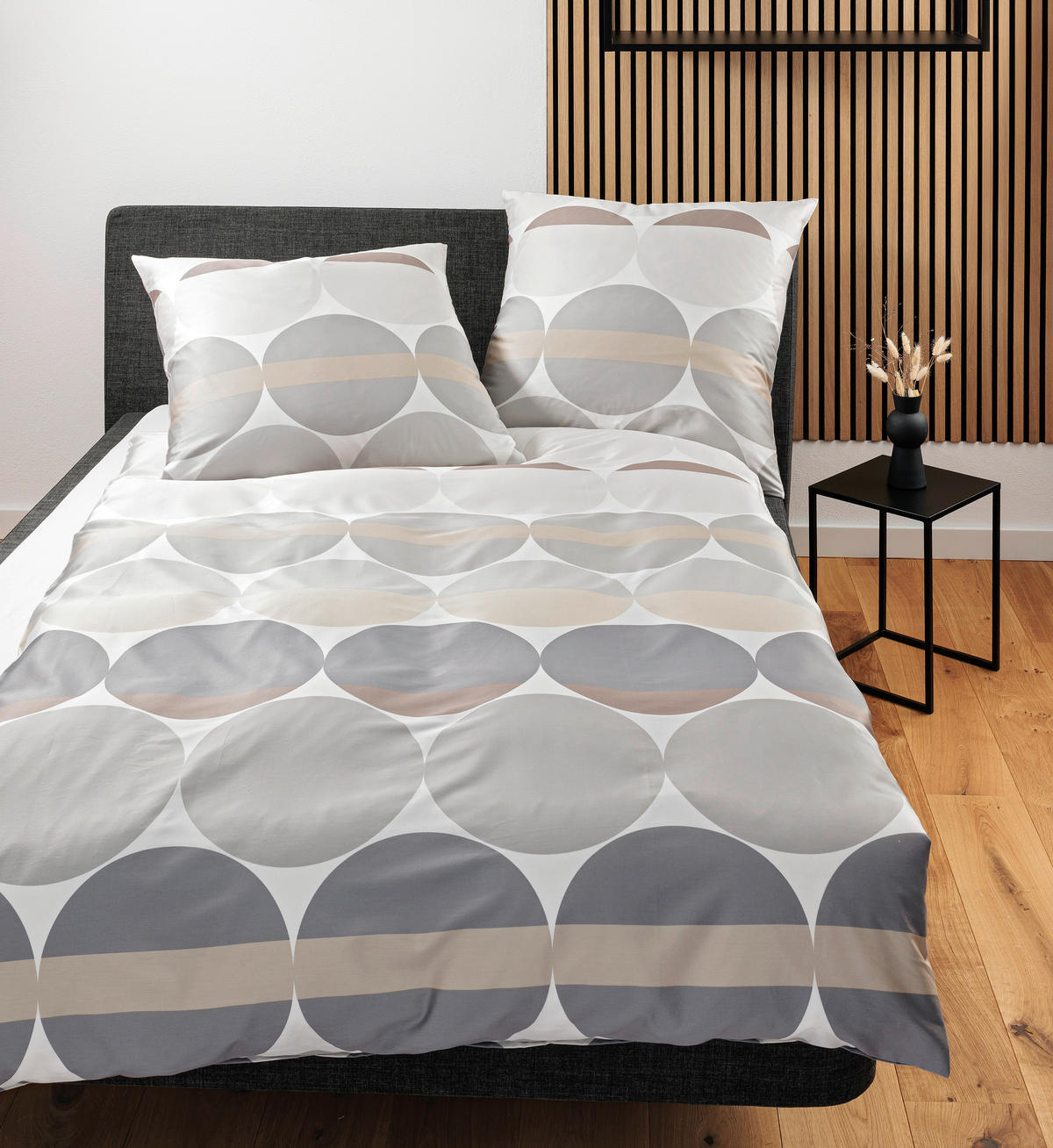 BETTWÄSCHE Makosatin 200/200 cm  - Sandfarben/Beige, Design, Textil (200/200cm) - Janine