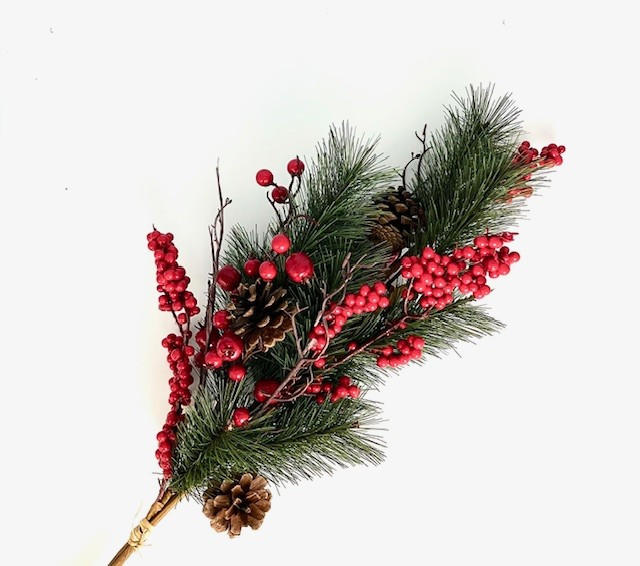 KUNSTPFLANZE - Rot/Grün, Basics, Kunststoff (74cm) - X-Mas