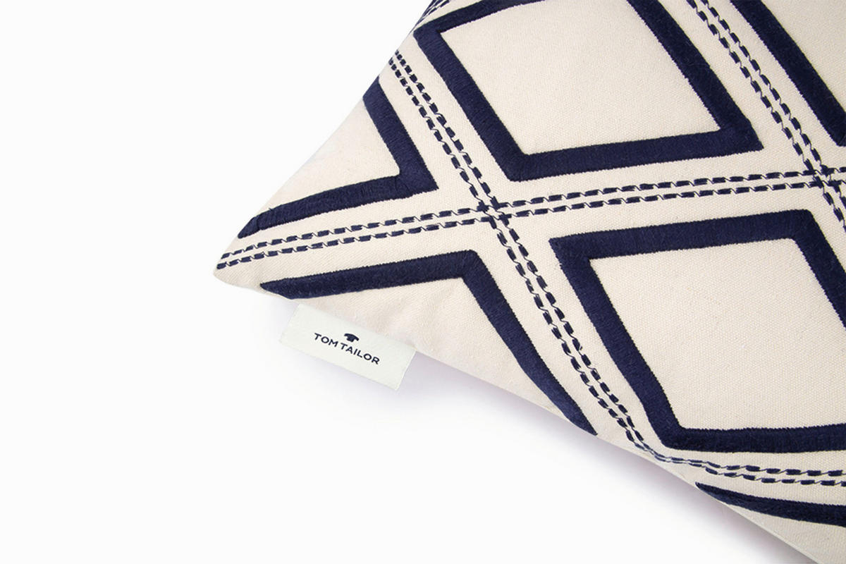 KISSENHÜLLE 3D Rhomubs 45/45 cm  - Beige/Naturfarben, KONVENTIONELL, Textil (45/45cm) - Tom Tailor