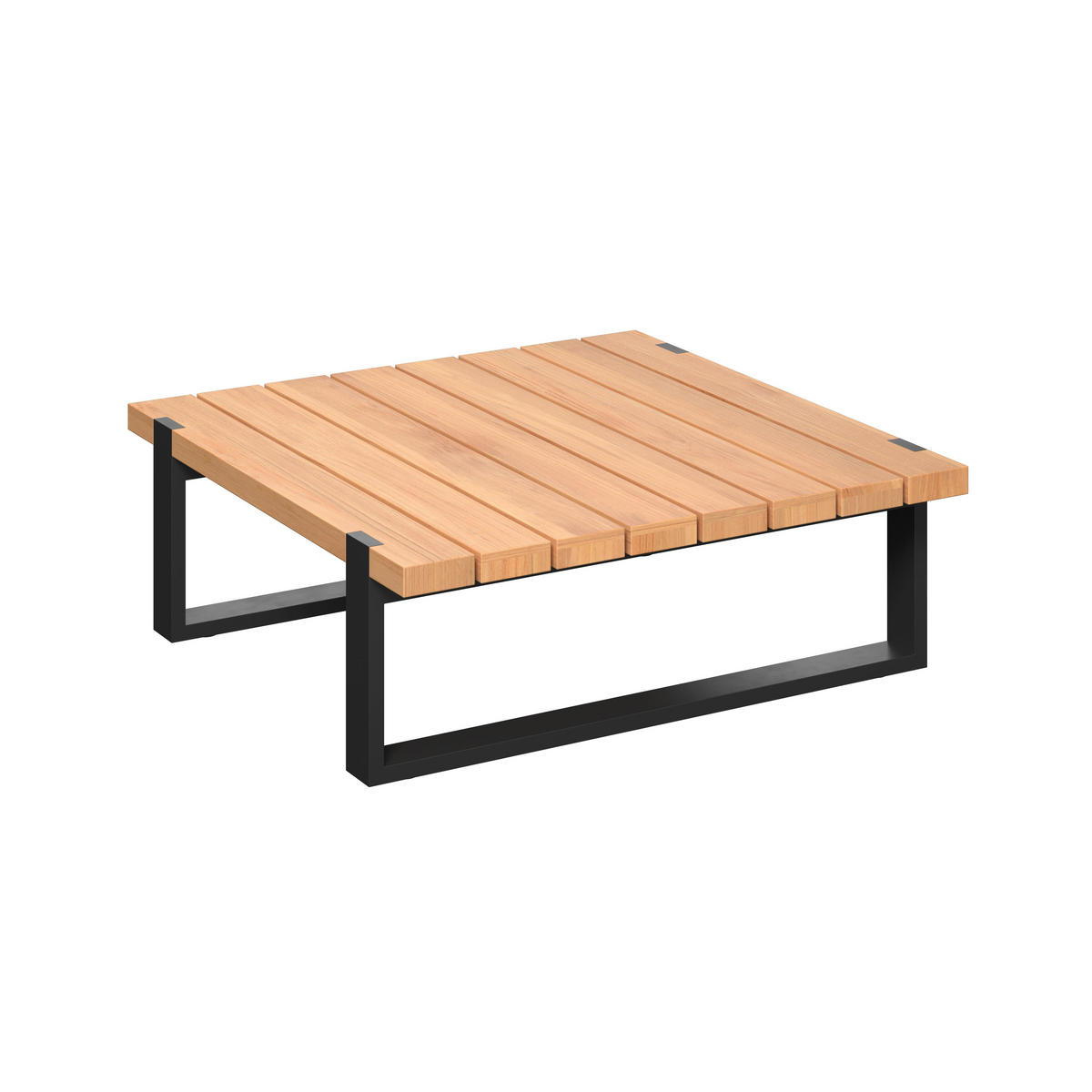 LOUNGEGARNITUR 3-teilig  253/254 cm  Teakholz Aluminium  - Schwarz/Teakfarben, MODERN, Holz/Textil (253/254cm) - Ambia Garden