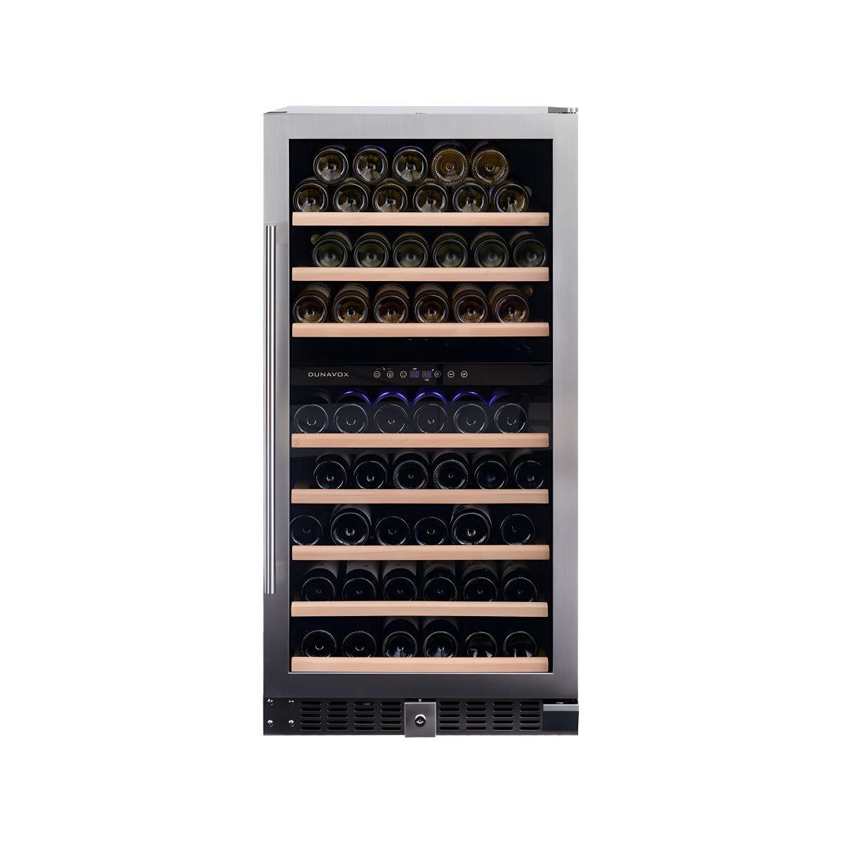 WEINKÜHLSCHRANK DX-94.270SDSK  - Edelstahlfarben, Basics, Glas/Holz (59,5/121,5/68cm)