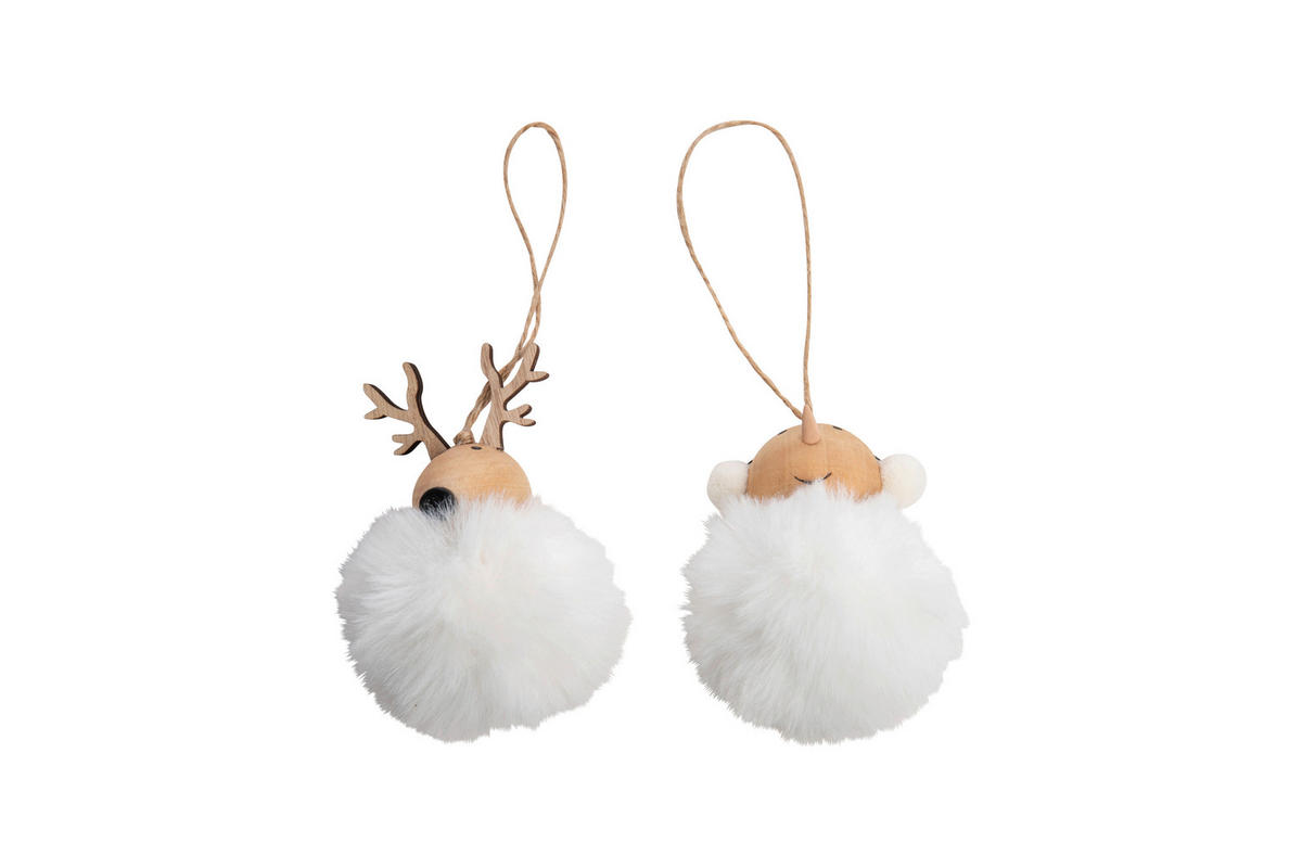 DEKOHÄNGER  - Weiß, LIFESTYLE, Textil (7/11cm)