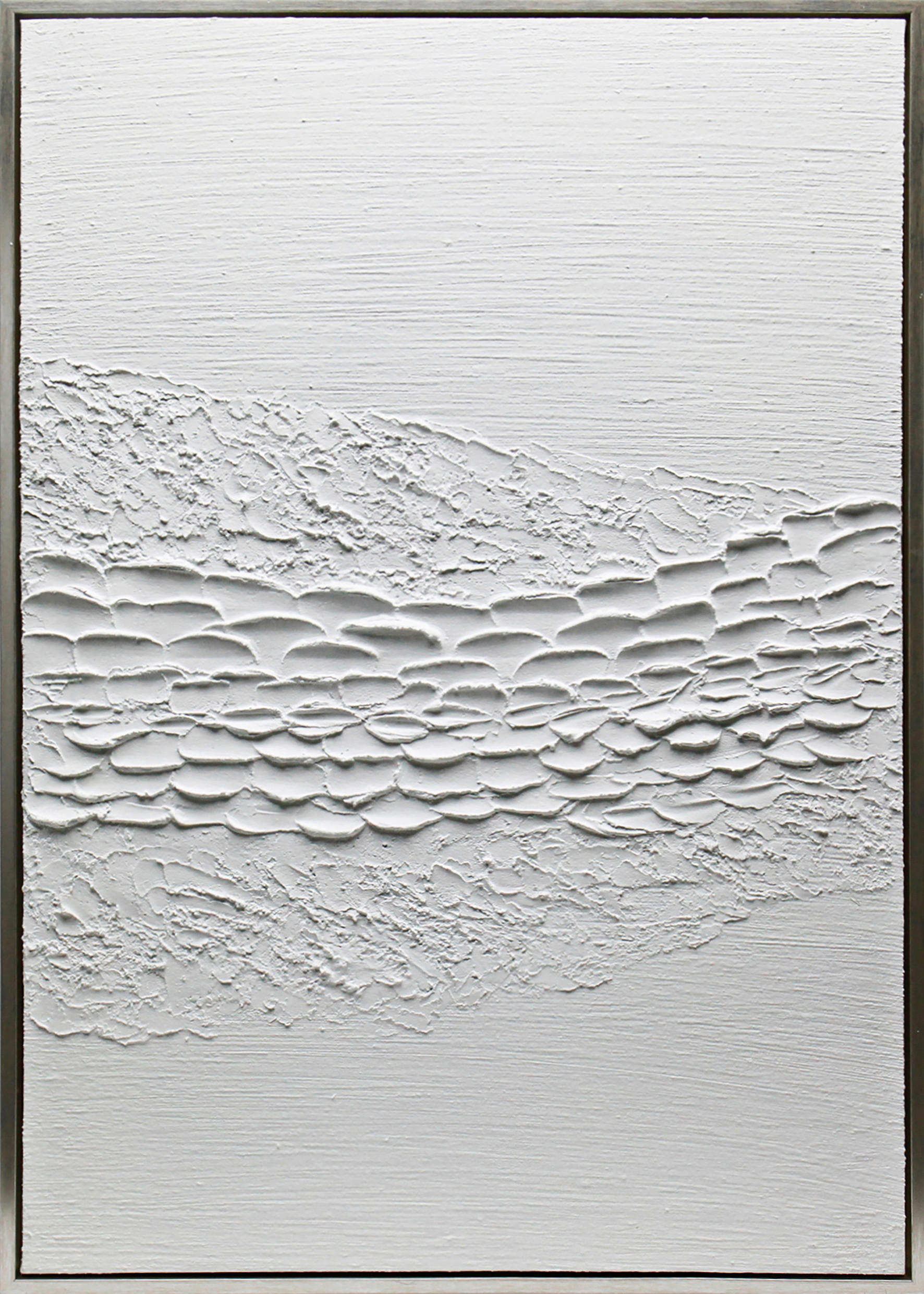OLEJOMAĽBA, abstraktné, 70/100 cm  - biela/strieborná, Trend, kompozitné drevo/textil (70/100cm) - Monee