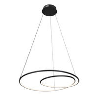 LED-HÄNGELEUCHTE Birmingham 67/150 cm   - Schwarz, LIFESTYLE, Kunststoff/Metall (67/150cm) - Novel