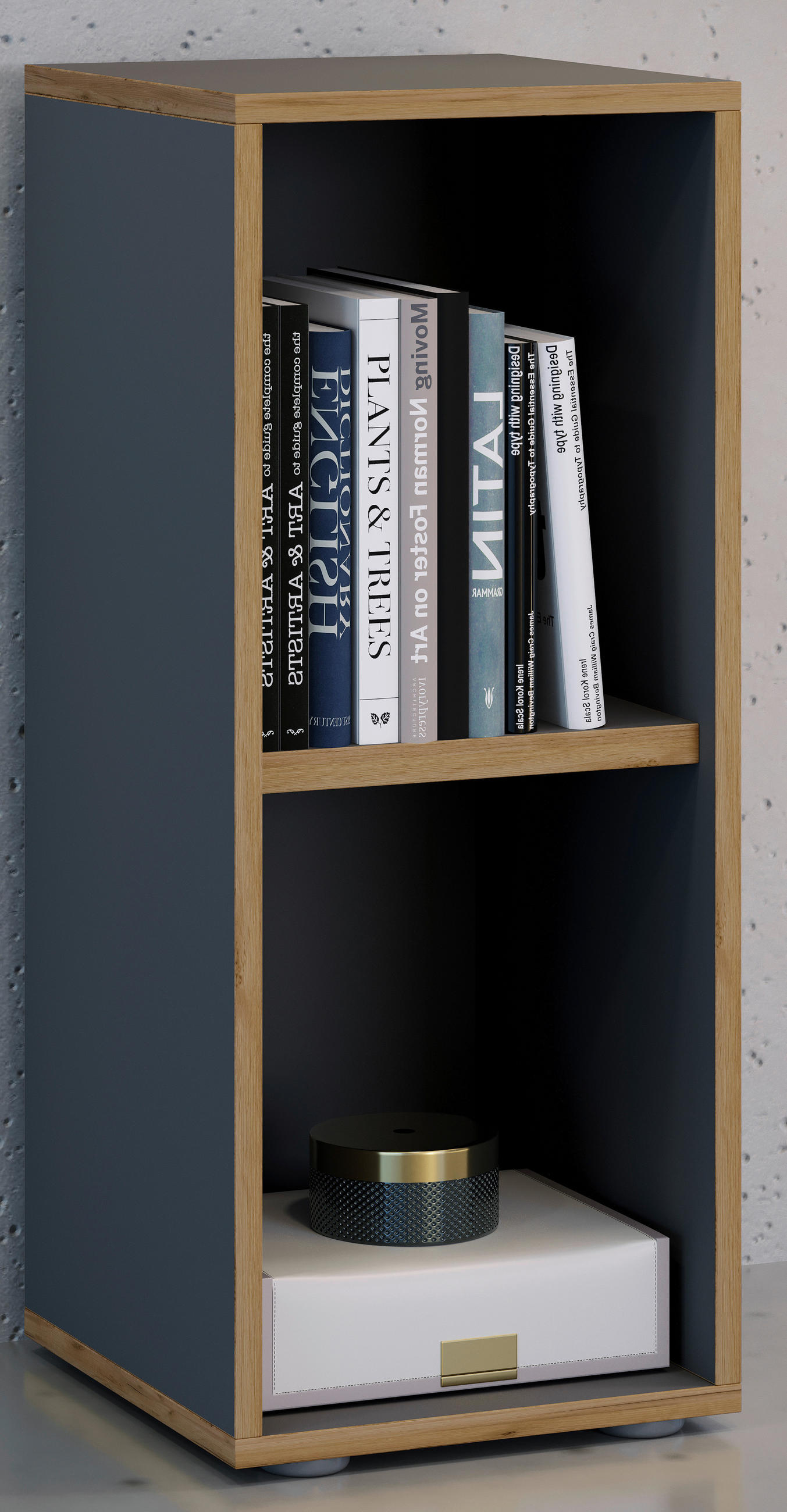 AKTENREGAL 30/74/33 cm  - Honigeiche/Anthrazit, Design, Holzwerkstoff/Kunststoff (30/74/33cm) - MID.YOU
