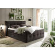 BOXSPRINGBETT 180/200 cm,  in Braun, Grau, Matratze, Bettkasten, Topper, H3 = fest, H4 = sehr fest, Wendematratze mit unterschiedlichen Härtegraden  - Schwarz/Braun, KONVENTIONELL, Kunststoff/Textil (180/200cm) - Esposa