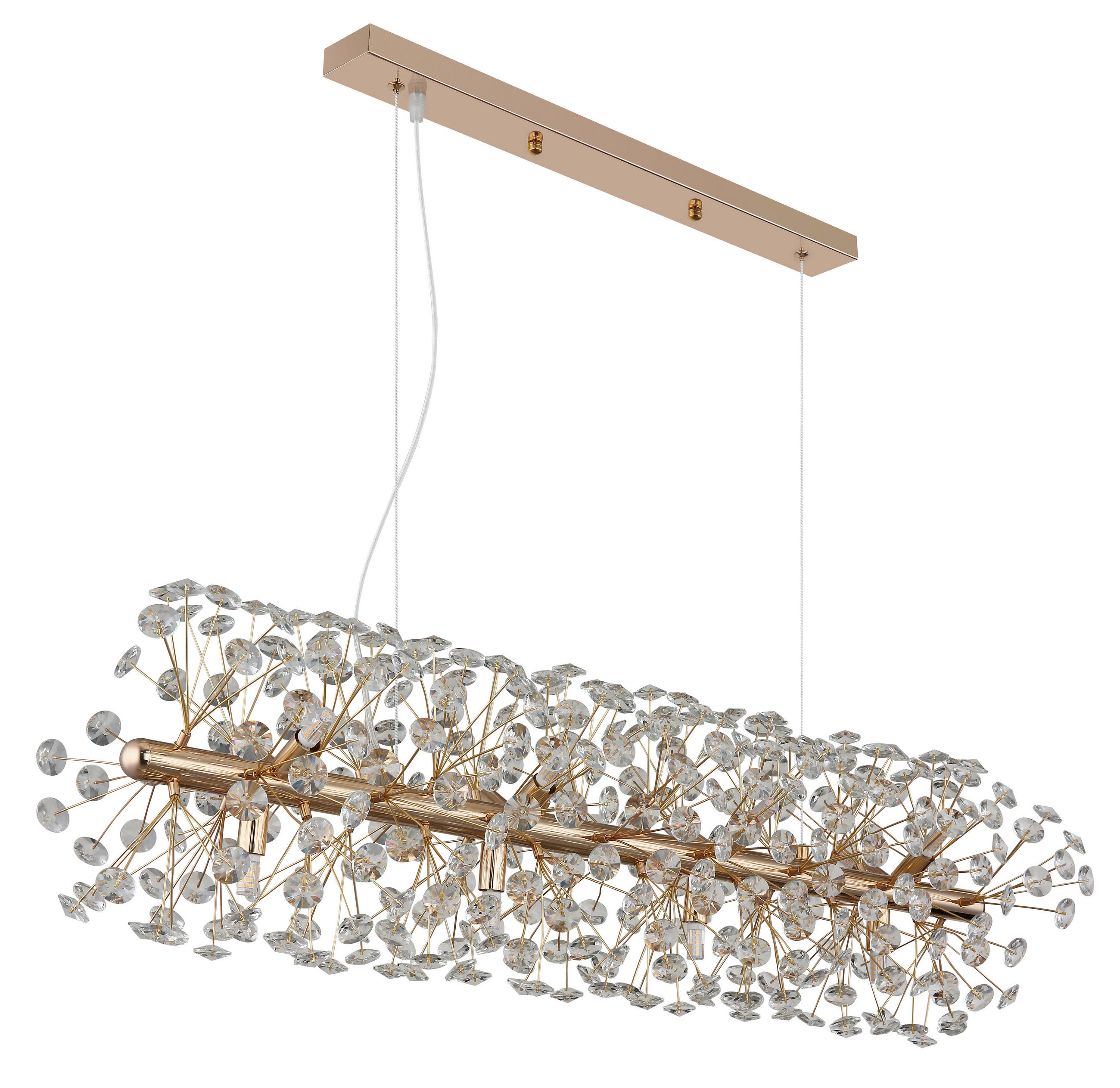 KRISTALL-HÄNGELEUCHTE 90/30/150 cm   - Klar/Transparent, LIFESTYLE, Glas/Kunststoff (90/30/150cm) - Globo