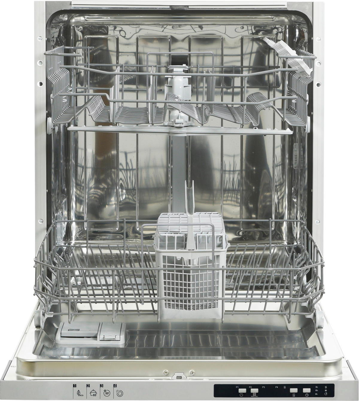 KÜCHENBLOCK 310 cm   in Weiß  - Graubraun/Alufarben, KONVENTIONELL, Holzwerkstoff/Kunststoff (310cm) - FlexWell