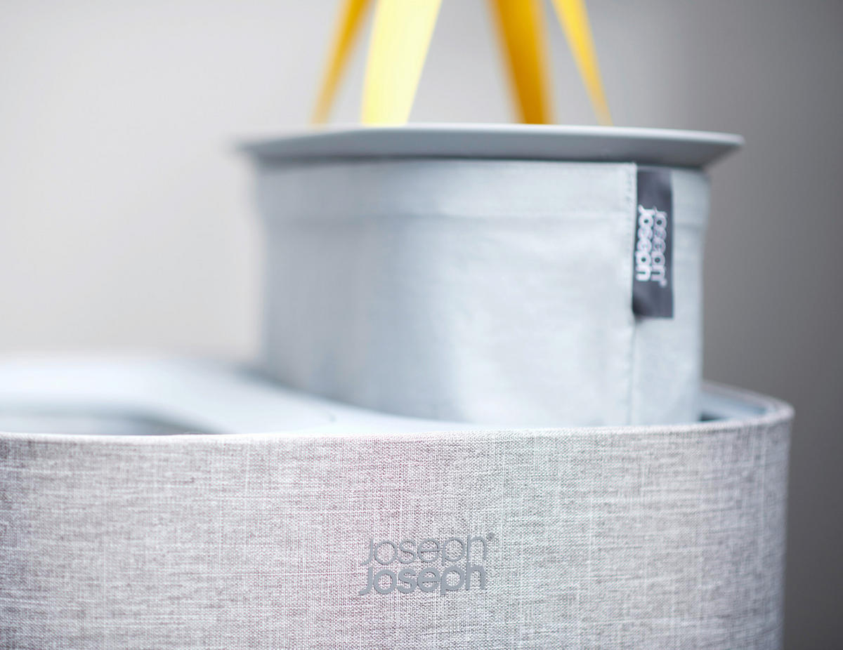 WÄSCHESAMMLER - Grau, Basics, Kunststoff/Textil (56/71/39,5cm) - Joseph Joseph