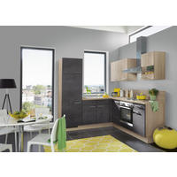 ROHOVÁ KUCHYŇA SILVIO 215 - hnedá/farba duba, Design, kompozitné drevo (215/210cm) - Celina