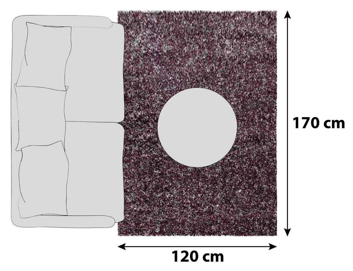 HOCHFLORTEPPICH 120/170 cm Enjoy Rot  - Rot, KONVENTIONELL, Textil (120/170cm)