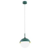 HÄNGELEUCHTE Argon Capello 20/109 cm  - Weiß/Grün, KONVENTIONELL, Glas/Metall (20/109cm)