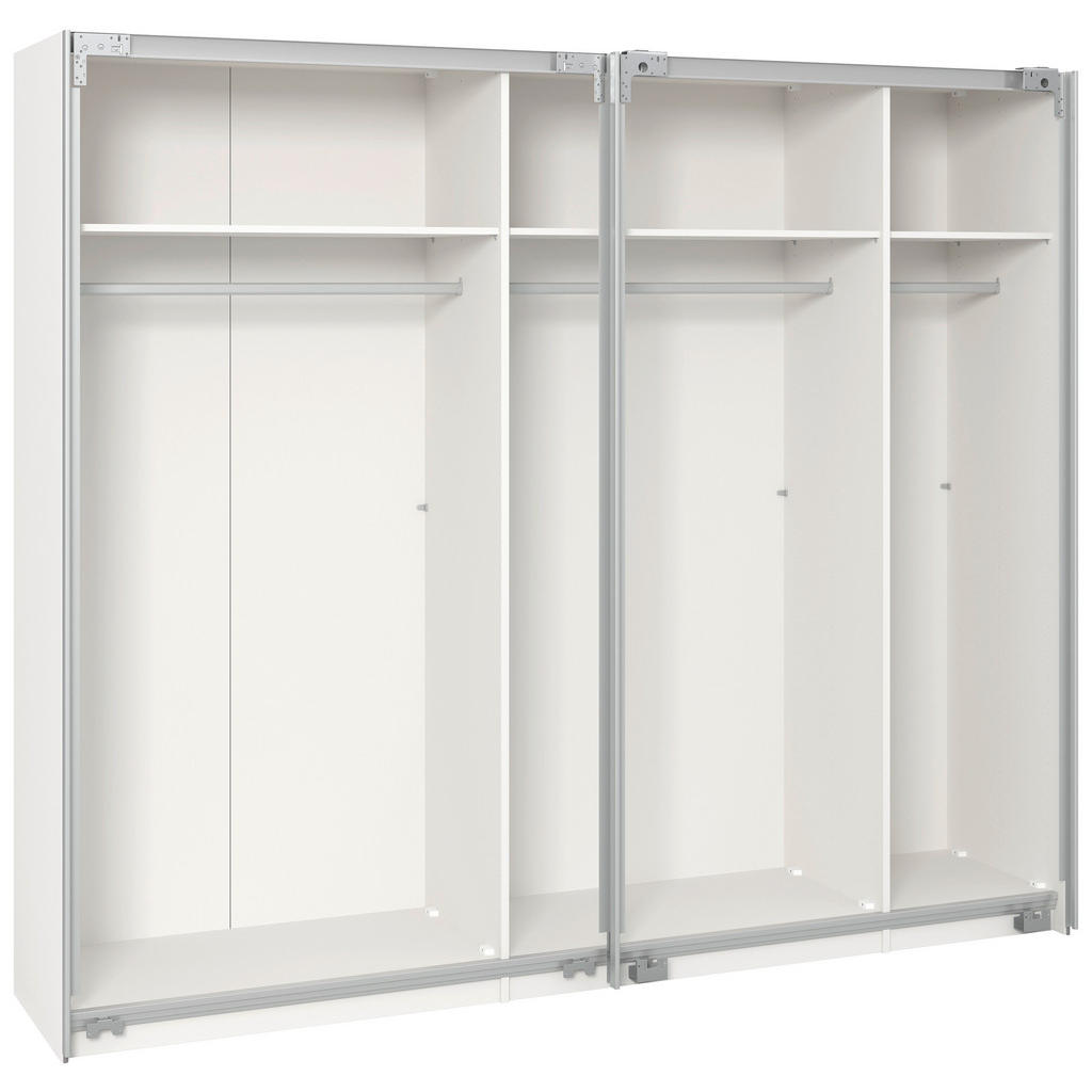 Thumbnail - Boxxx Schwebetürenschrank, Weiß, Holzwerkstoff, 3 Fächer, 253x215x65 cm, erweiterbar, Beimöbel erhältlich, umfangreiches...