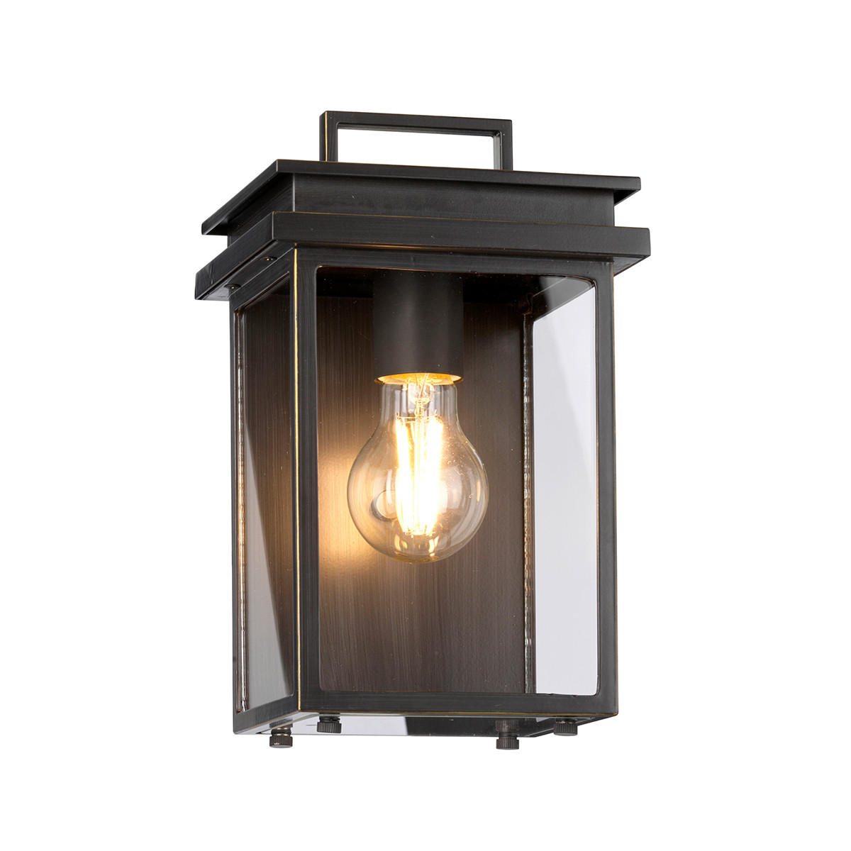 AUSSENWANDLEUCHTE - Bronzefarben, Basics, Glas/Metall (16,5/18,5/26,1cm) - Elstead Lighting
