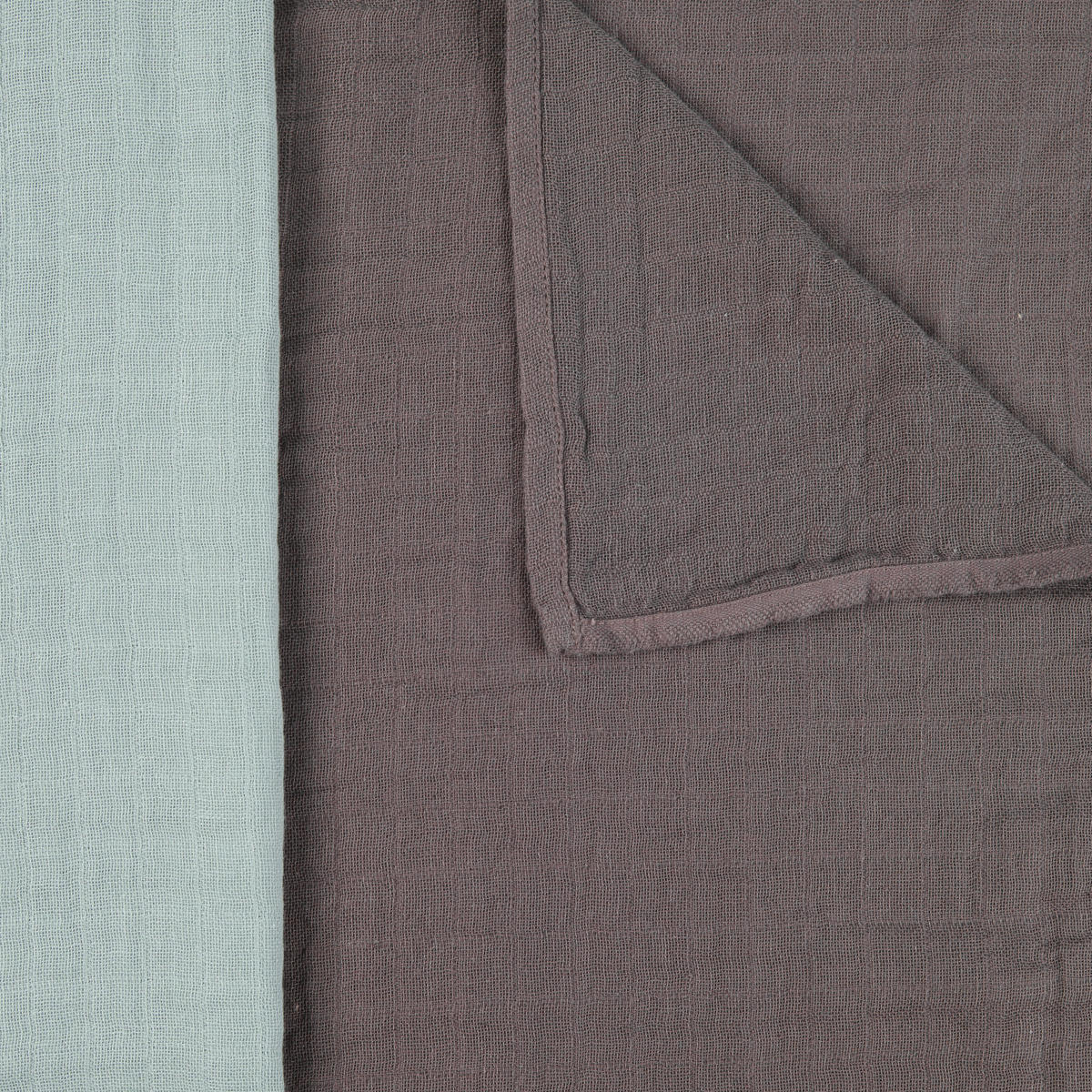 MUŠELÍNOVÉ PLIENKY 2 ks - sivá/zelená, Trend, textil (85/85cm) - Patinio