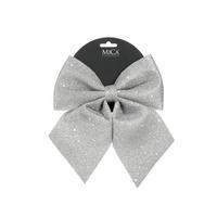 OBESEK ZA BOŽIČNO JELKO - srebrne barve, Basics, tekstil (20/23/1.5cm)