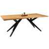ESSTISCH Eiche massiv rechteckig Schwarz, Eichefarben  - Eichefarben/Schwarz, Design, Holz/Metall (200/100/76cm) - Musterring