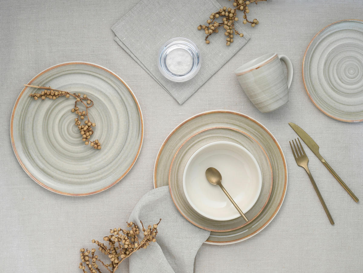 KOMBISERVICE Caoba 16-teilig  - Sandfarben/Creme, Basics, Keramik - Creatable