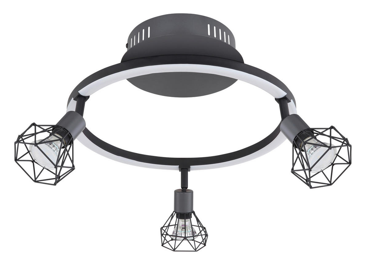 STRAHLER Jutta 46/38,5/20 cm   - Graphitfarben/Schwarz, Basics, Metall (46/38,5/20cm) - Globo