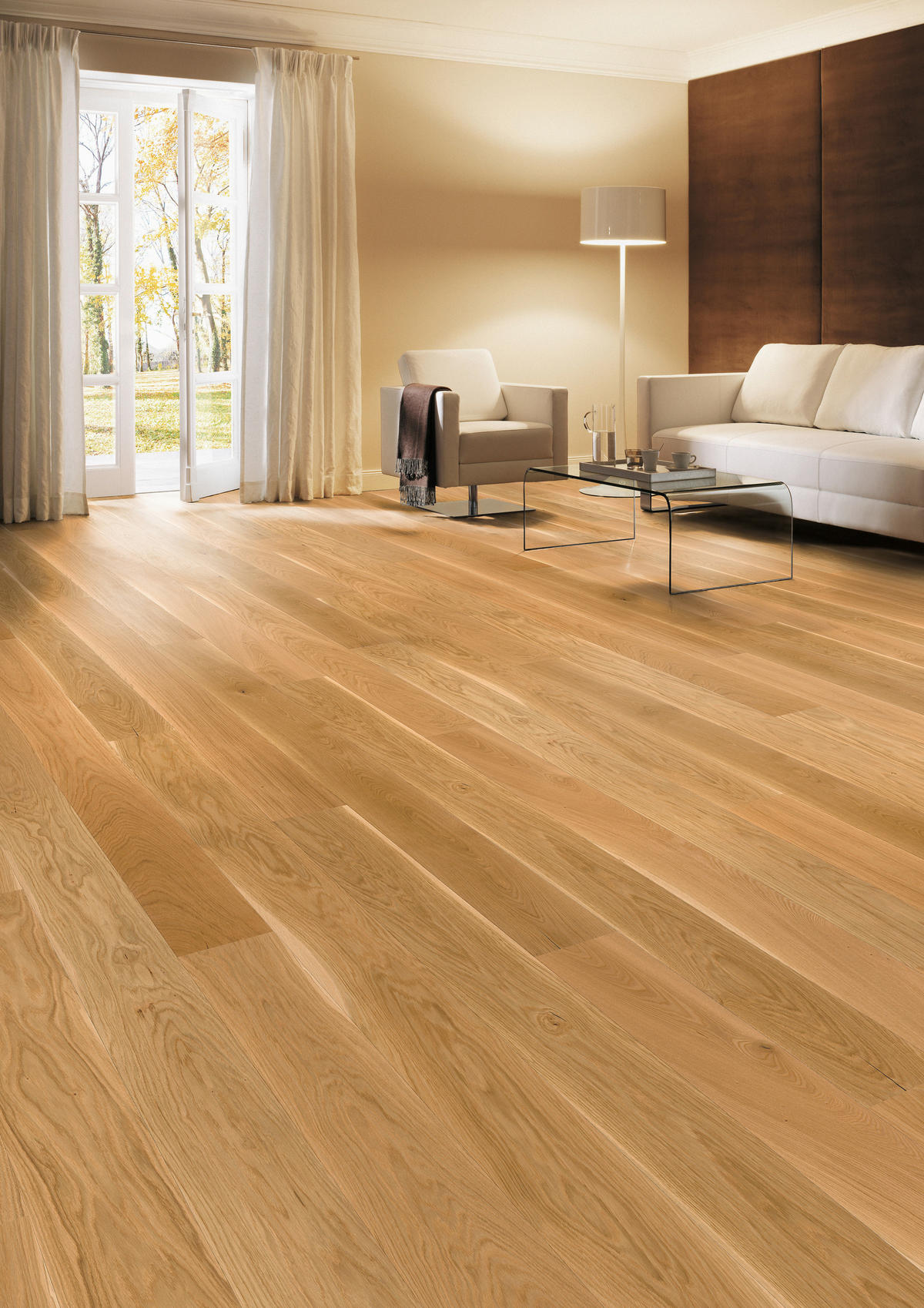 LANDHAUSDIELE, Eiche Elegant  per  m² - Eichefarben, LIFESTYLE, Holz (220.5/17.6/1.3cm) - Waldwelt