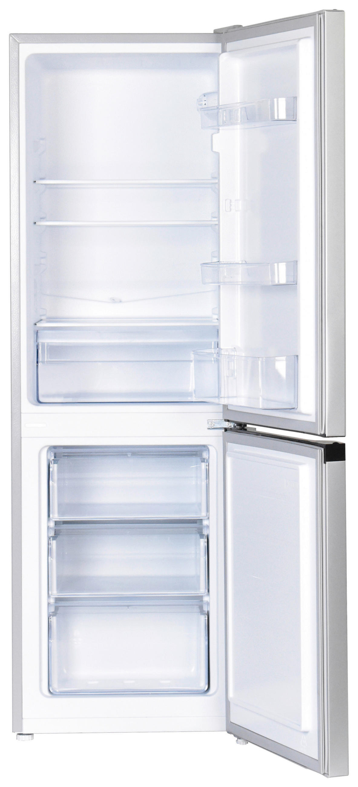 KÜHL-GEFRIER-KOMBINATION 47,4/144/49,5 cm KG144SI-37  - Silberfarben, Trend, Glas/Kunststoff (47,4/144/49,5cm) - Respekta