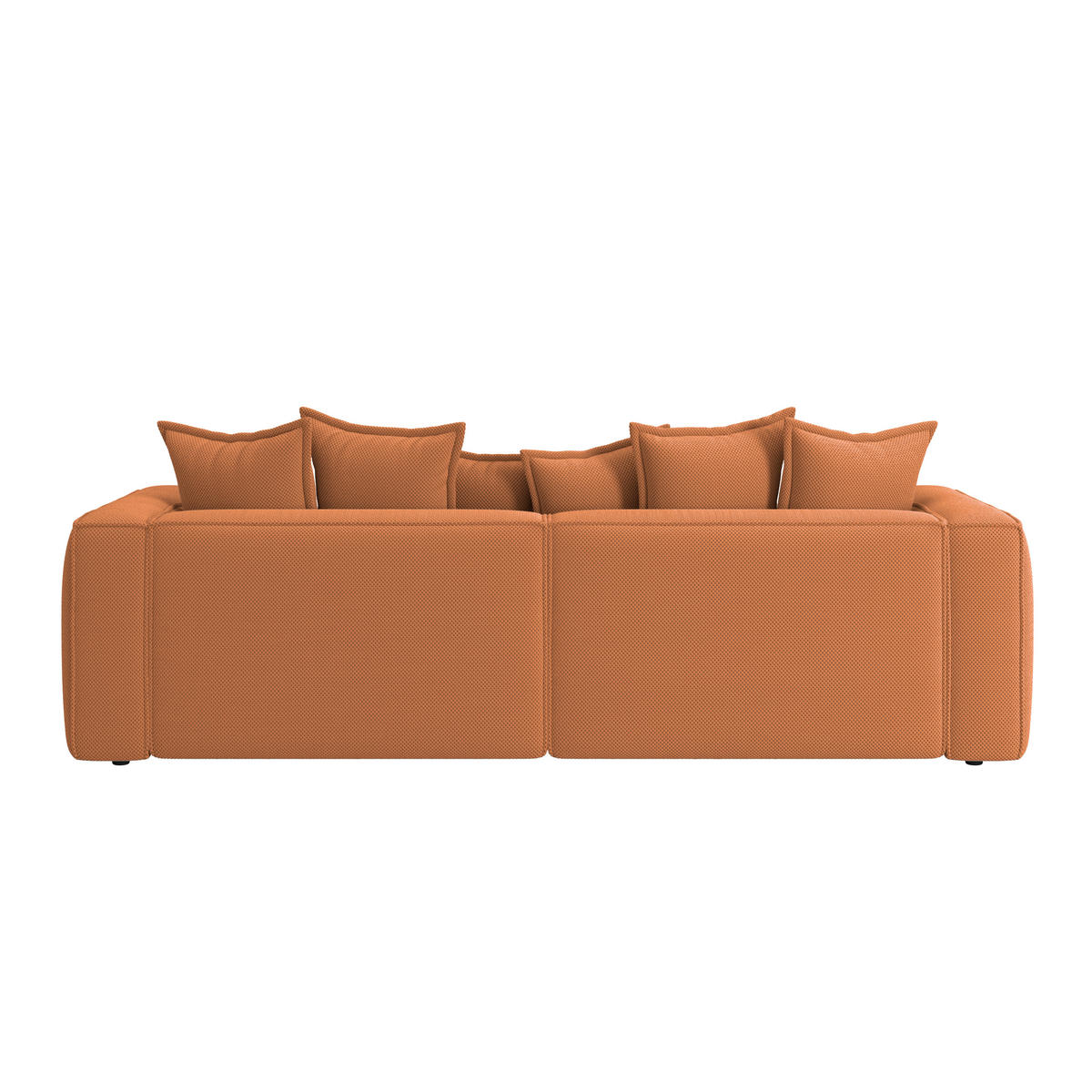 BIGSOFA Mikrofaser Terracotta  - Terracotta/Schwarz, MODERN, Textil (280/72/109cm) - MID.YOU