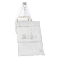 GITTERBETTSET - Taupe/Weiß, Basics, Textil - Roba