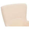 SCHAUKELSTUHL in Teddystoff Creme  - Creme/Naturfarben, LIFESTYLE, Holz/Textil (71/94/91cm) - Novel