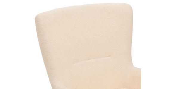 SCHAUKELSTUHL in Teddystoff Creme  - Creme/Naturfarben, LIFESTYLE, Holz/Textil (71/94/91cm) - Novel