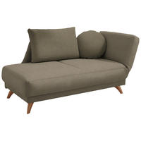 RÉCAMIERE in Flachgewebe Hellbraun  - Hellbraun, Design, Holz/Textil (205/87/94cm) - Bali