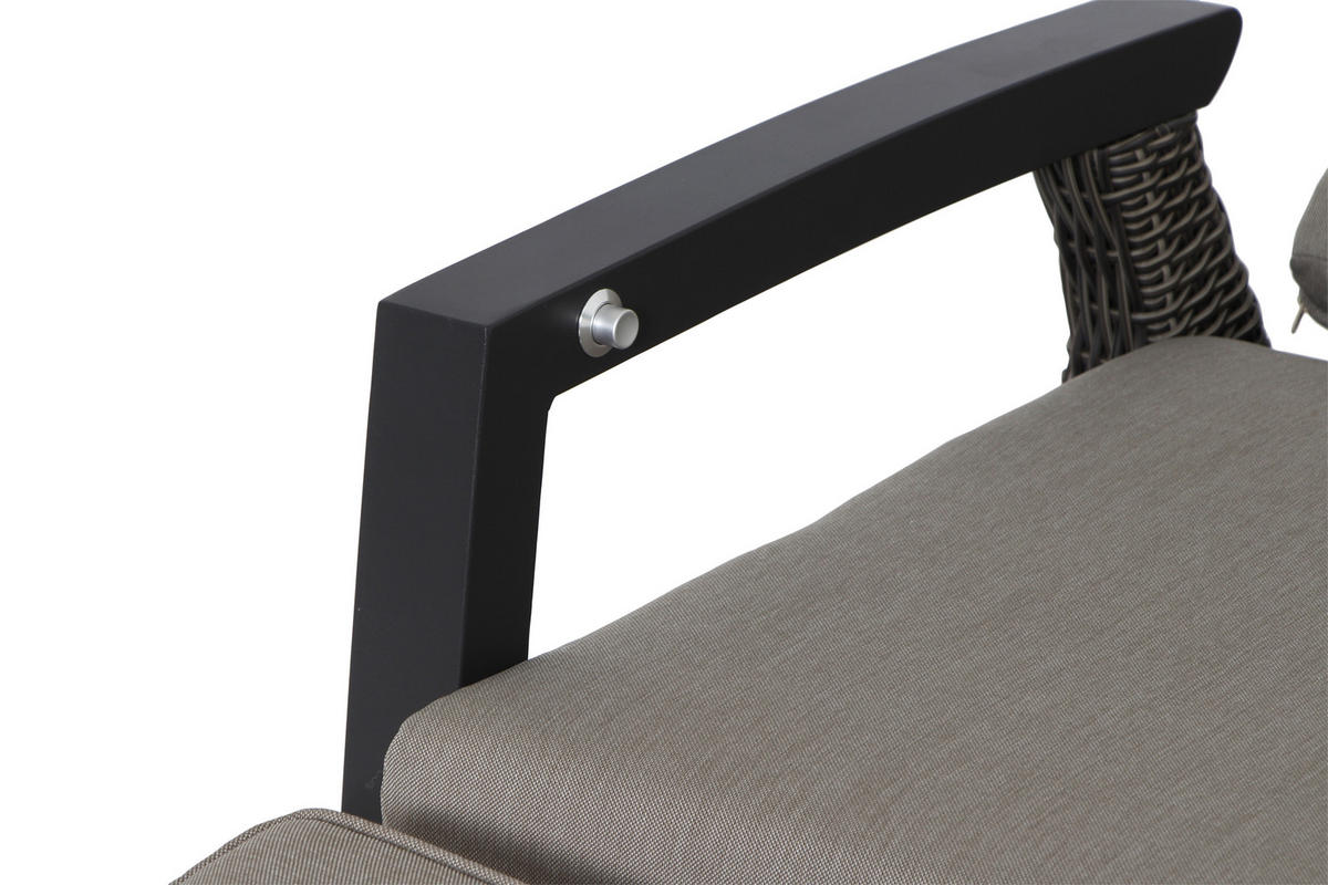 LOUNGEGARNITUR 4-teilig   72/103/83 cm Aluminium  - Grau, Basics, Kunststoff/Textil (72/103/83cm) - Siena Garden