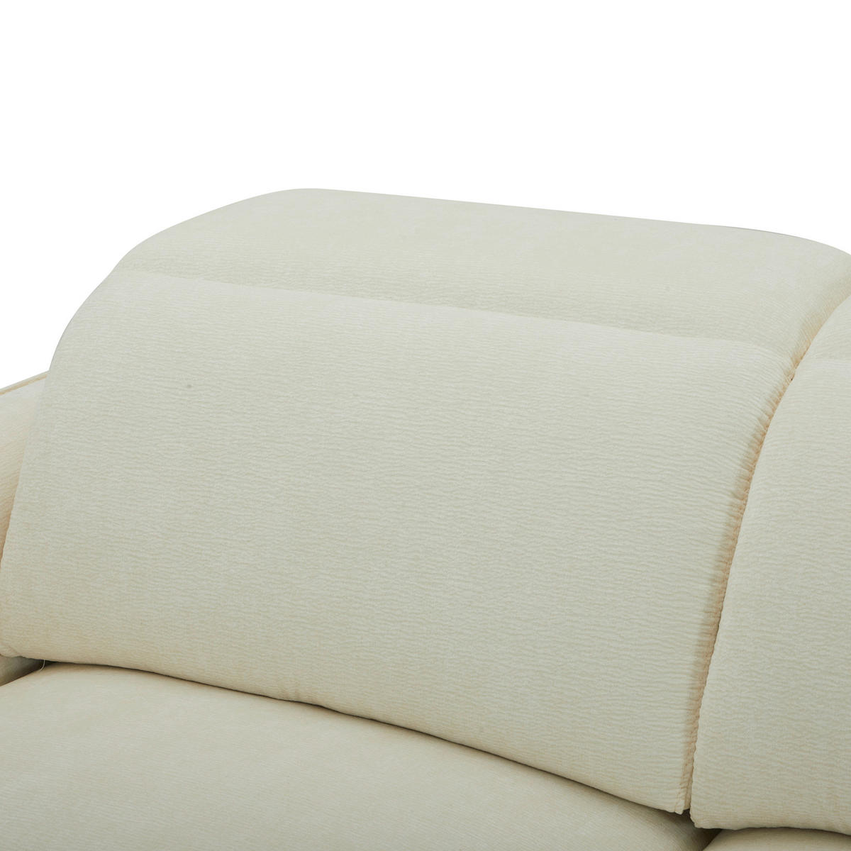 2-SITZER-SOFA in Flachgewebe Creme  - Creme/Schwarz, Lifestyle, Textil/Metall (164/83/107/111cm) - Livetastic