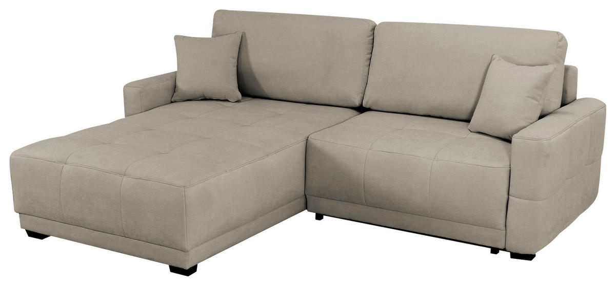 ECKSOFA Hellgrau Chenille, Struktur  - Hellgrau, Design, Textil (237/186cm) - MID.YOU