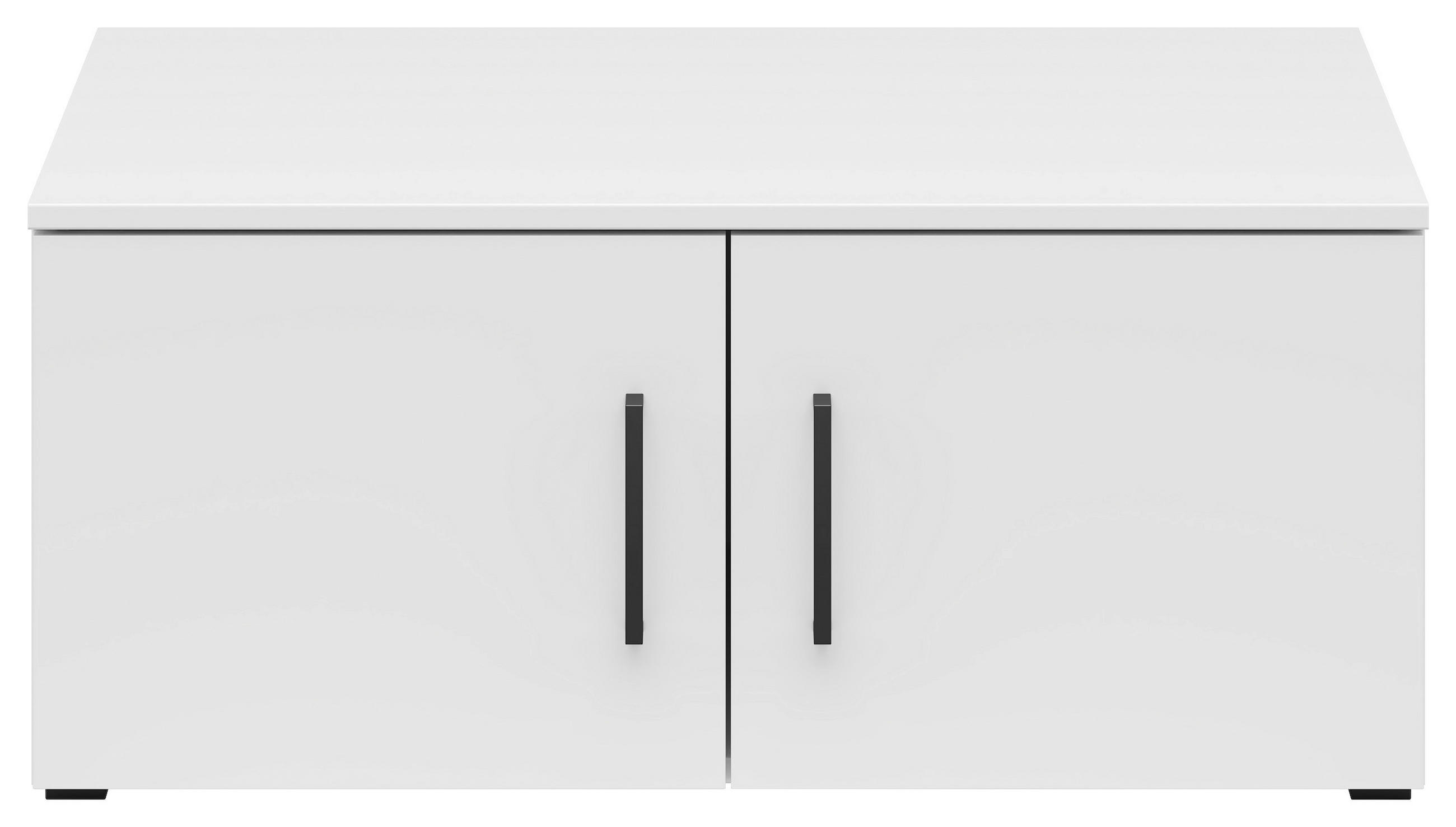 AUFSATZSCHRANK 80/35/52 cm   - Schwarz/Weiß, MODERN, Holzwerkstoff/Kunststoff (80/35/52cm) - Carryhome